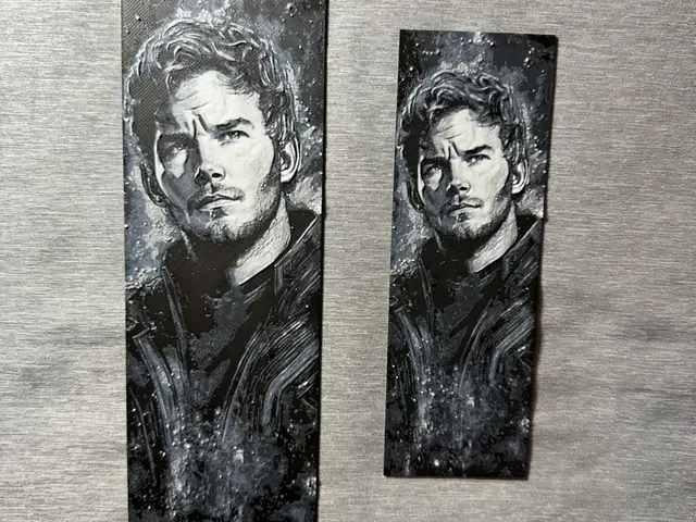HueForge model: Peter Quill / Star-Lord Hueforge Bookmark, 2 sizes by Hey Ben