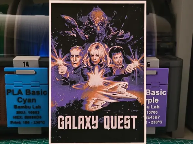 HueForge model: Galaxy Quest Movie Poster - Hueforge Art by Lumpy3D