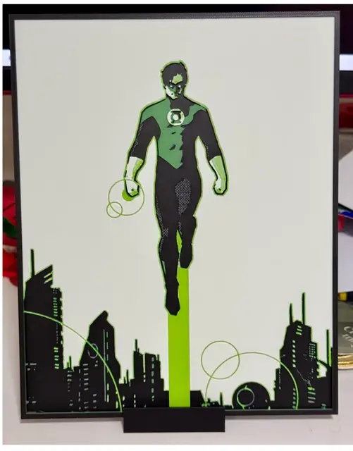 HueForge model: Green Lantern Hal Jordan by Strata Prints