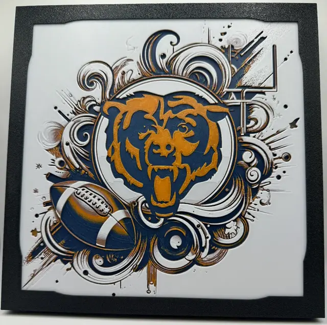 HueForge model: Chicago Bears - NFL Hueforge by Canadian Gamer