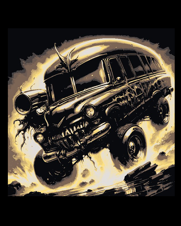Crazycars are on the Loose! IT is the Short Bus attack! by BooneCo3d HueForge model: Crazycars are on the Loose! IT is the Short Bus attack! by BooneCo3d
