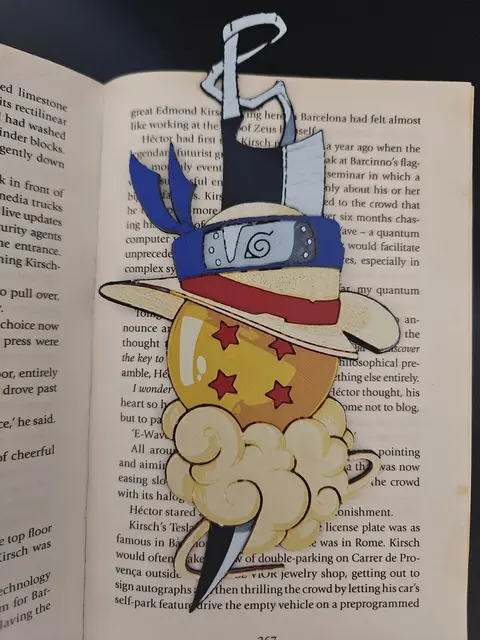 HueForge model: Naruto One Piece Dragonball Bookmark by TheHueforgeLady