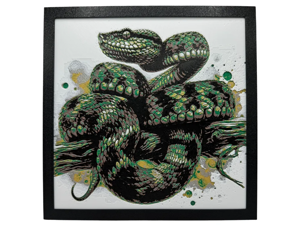 Bush Viper Snake by Canadian Gamer HueForge model: Bush Viper Snake by Canadian Gamer