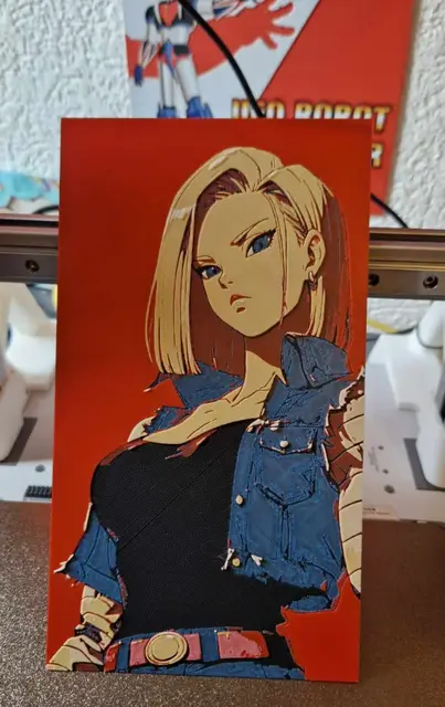 HueForge model: Dragon Ball Z - Android 18 / C-18 Hueforge by Dakiren