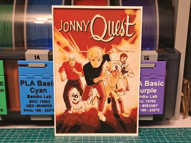 HueForge model: Jonny Quest Poster - Hueforge Art by Lumpy3D