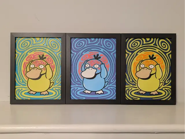 Trippy Psyduck Pokemon 6x8 Hueforge 3D Decor