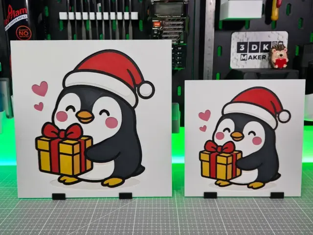 Christmas Penguin - Hueforge - 5 Colors