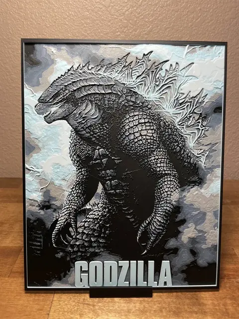 HueForge model: Godzilla - Blue by Cloudy Nostalgia