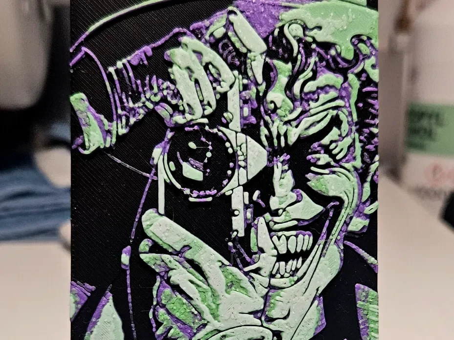 Joker as Photographer by Mano's 3d_Art HueForge model: Joker as Photographer by Mano's 3d_Art