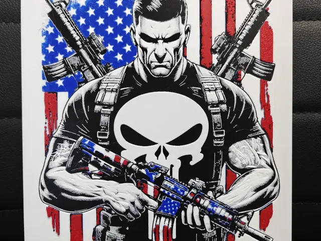 HueForge model: The Punisher by TheHueforgeLady