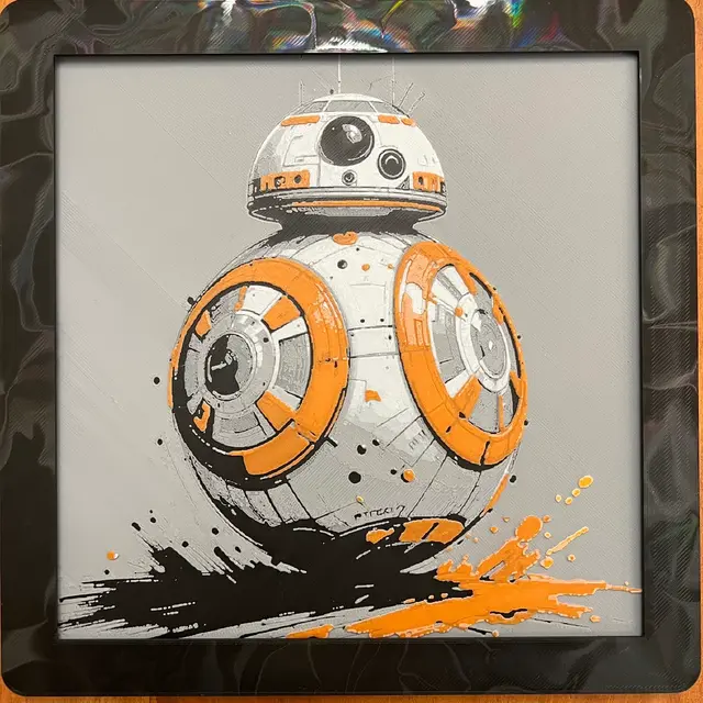 HueForge model: BB-8(Grey) by JustBe 3D Printing