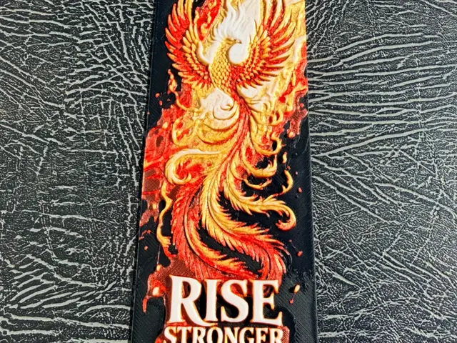 HueForge model: Rise Stronger Phoenix Bookmark FREE com License by Leafy