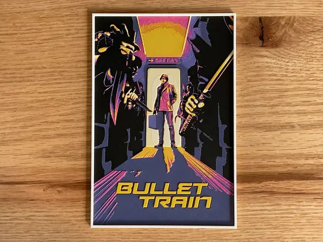 HueForge model: Bullet Train (2022) Hueforge Movie Poster by NiiON
