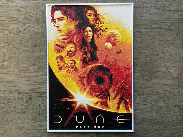 HueForge model: Dune: Part One (2021) Hueforge Movie Poster by NiiON