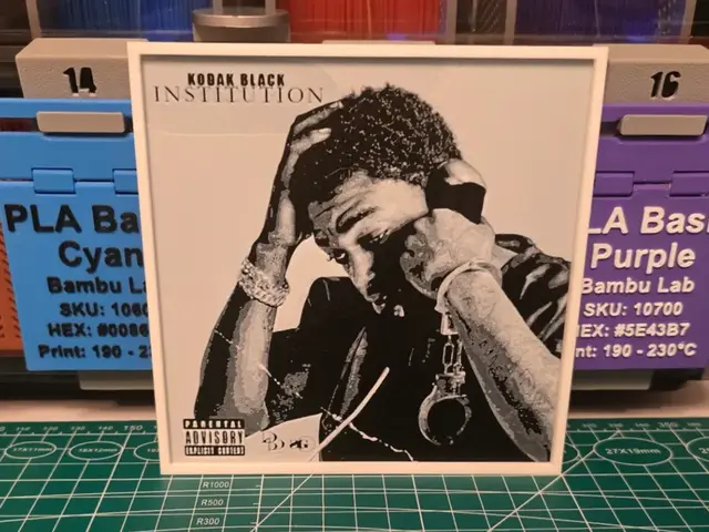 HueForge model: Kodak Black "Institution" Album - Hueforge Art by Lumpy3D