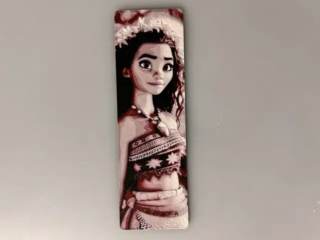 HueForge model: Moana - Bookmark by 3djd