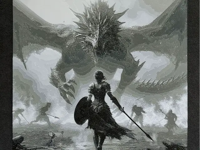 HueForge model: Dragon fight HueForge by fD.667