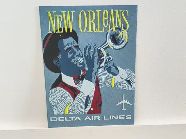 HueForge model: Vintage delta airlines poster New Orleans Hueforge by Altf4-Formation