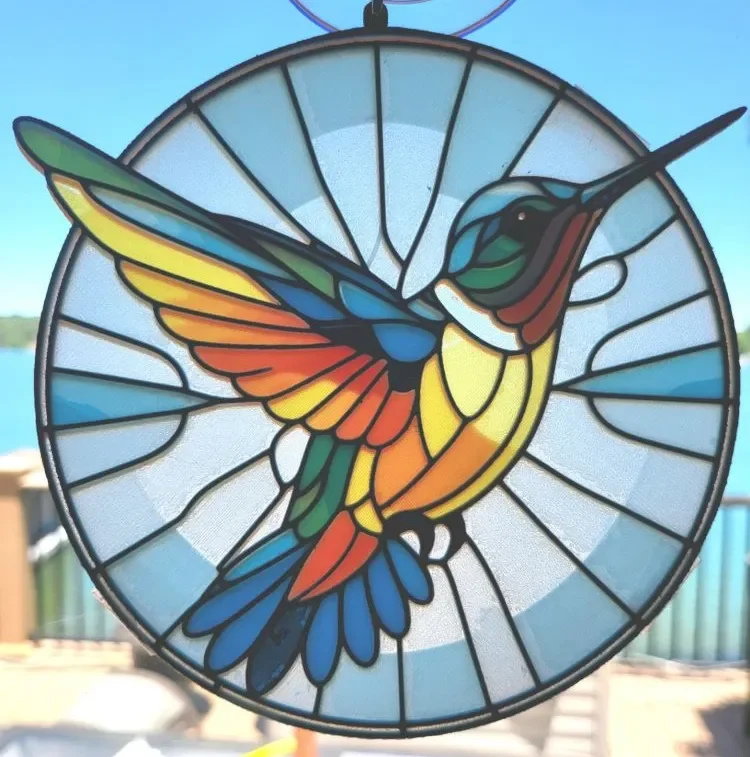 HueForge Stained Glass Hummingbird by tlavedas HueForge model: HueForge Stained Glass Hummingbird by tlavedas