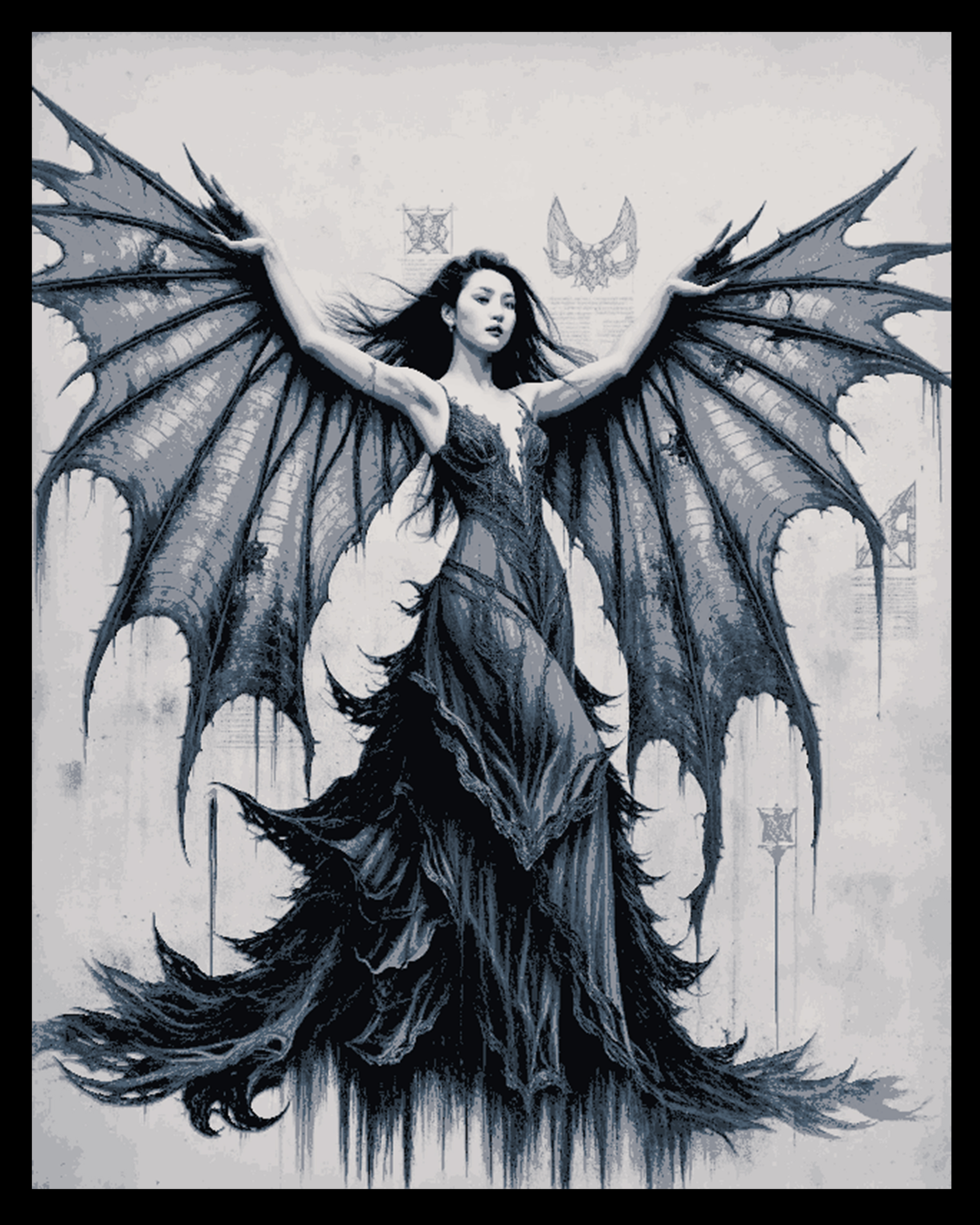 The depiction of the female vampire - Hueforge Wall art by BooneCo3d HueForge model: The depiction of the female vampire - Hueforge Wall art by BooneCo3d