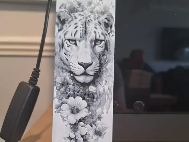 HueForge model: Black and white tiger bookmark - 2 colours a1 mini by 3dGlow