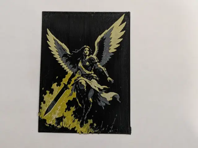 HueForge model: Tribal Angel Deckbox Inlay by CommandersVault