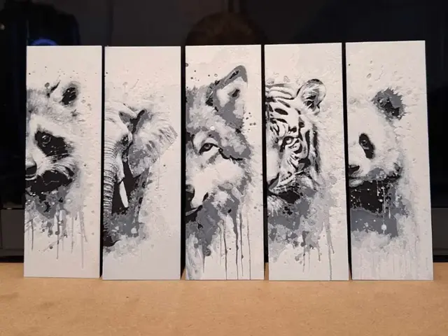 HueForge model: Black and white animal bookmarks set 1 by 3dGlow