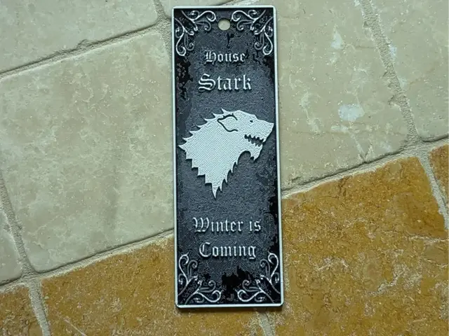 HueForge model: A Game of Throne Bookmark - House Stark by suaimondi