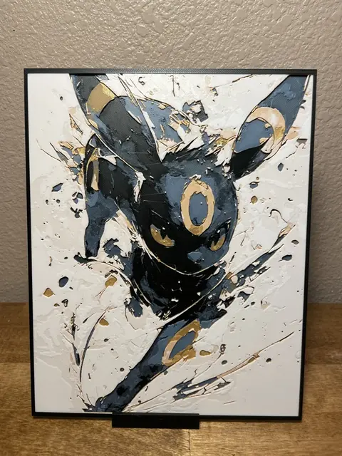 HueForge model: Umbreon by Cloudy Nostalgia