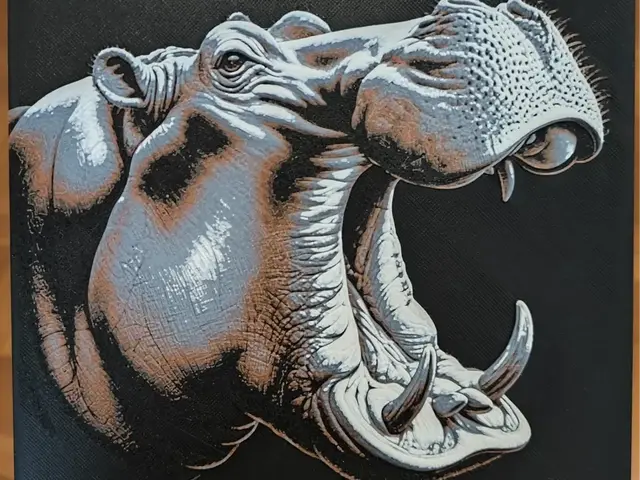 HueForge model: Mean Hippopotamus in Brown - Hueforge by BeaN