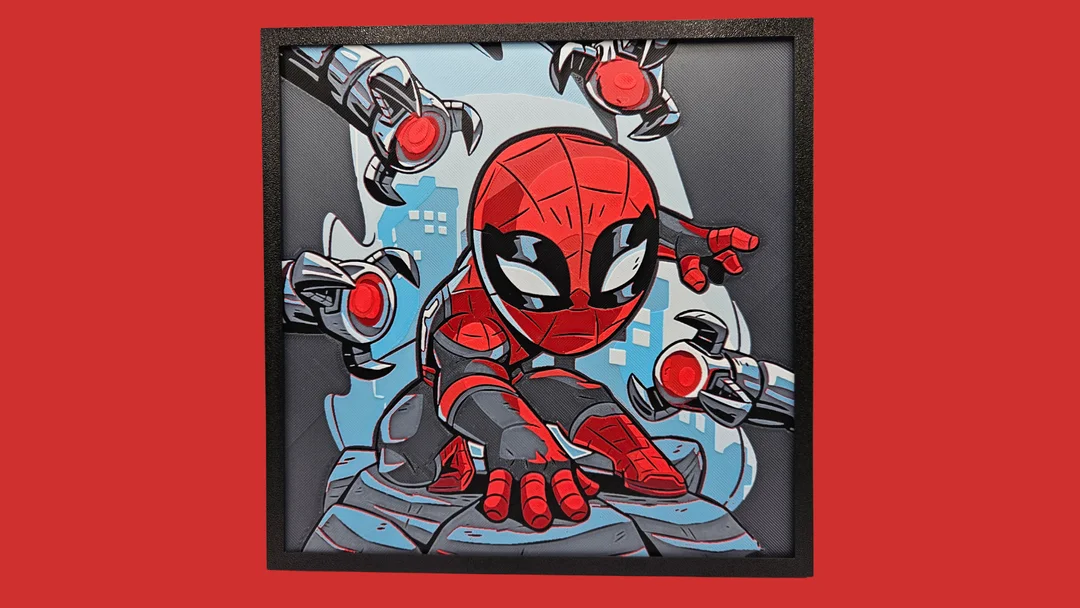 Spider-Man Break In by BusyKikiBee HueForge model: Spider-Man Break In by BusyKikiBee