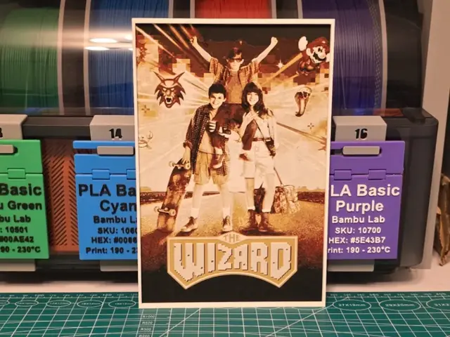 HueForge model: The Wizard Movie Poster - Hueforge Art by Lumpy3D