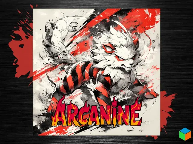 HueForge model: Arcanine Poster – Legendary Fire-Type Power by 3D Prints By Vic