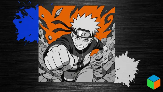 HueForge model: Naruto Uzumaki — A Big Burst of Orange by 3D Prints By Vic