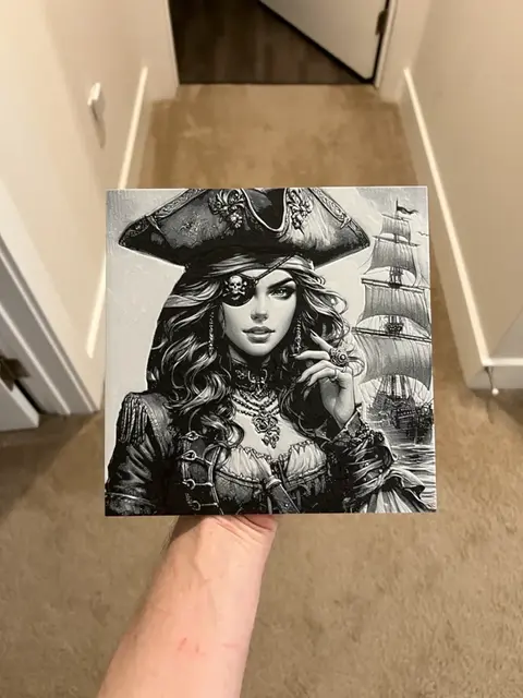 HueForge model: Female Pirate Art Hueforge by RP47 Designs