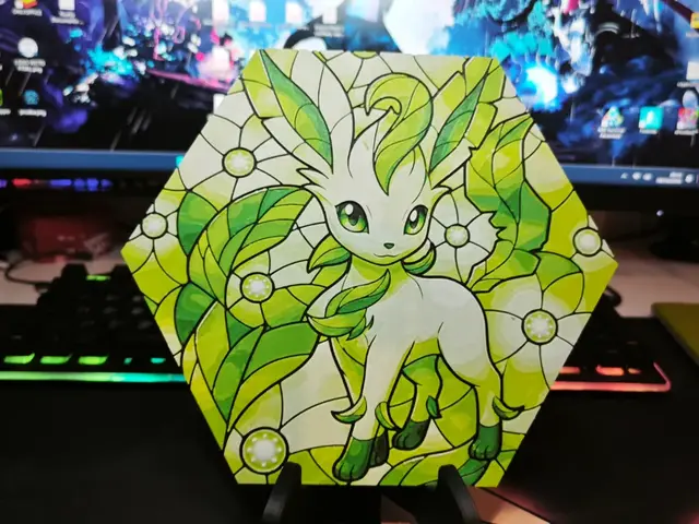 Hueforge Leafeon Pokemon honeycomb mode