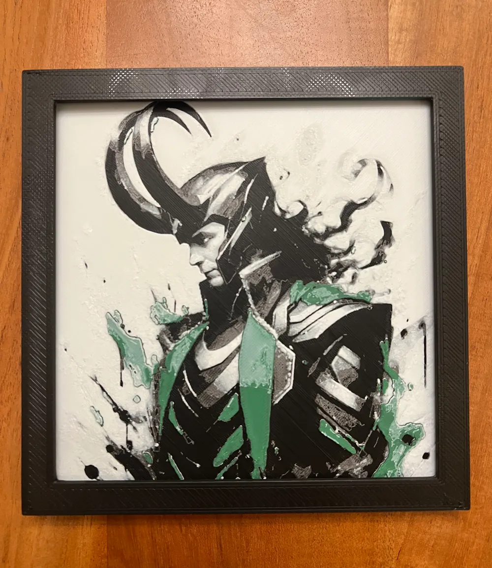 Loki in Green by JustBe 3D Printing HueForge model: Loki in Green by JustBe 3D Printing