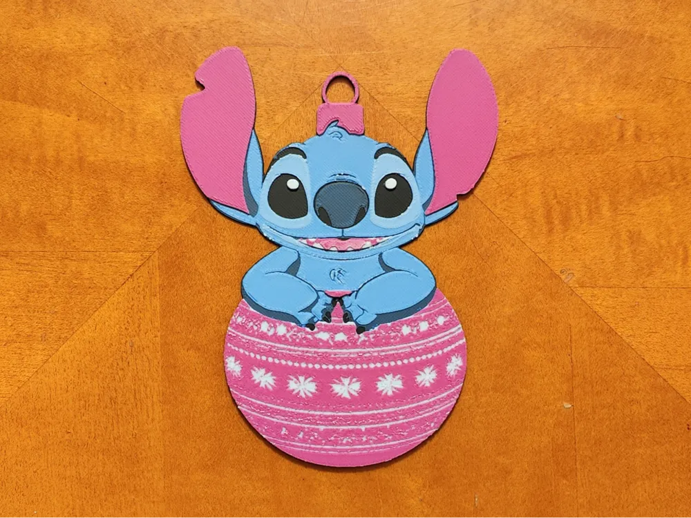 Stitch Christmas Tree Decoration / Ornament by Sarge HueForge model: Stitch Christmas Tree Decoration / Ornament by Sarge