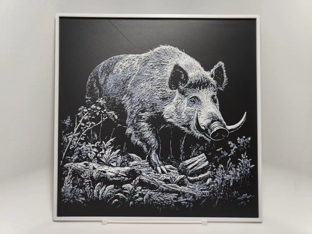 Wild Boar - Hueforge by BeaN HueForge model: Wild Boar - Hueforge by BeaN