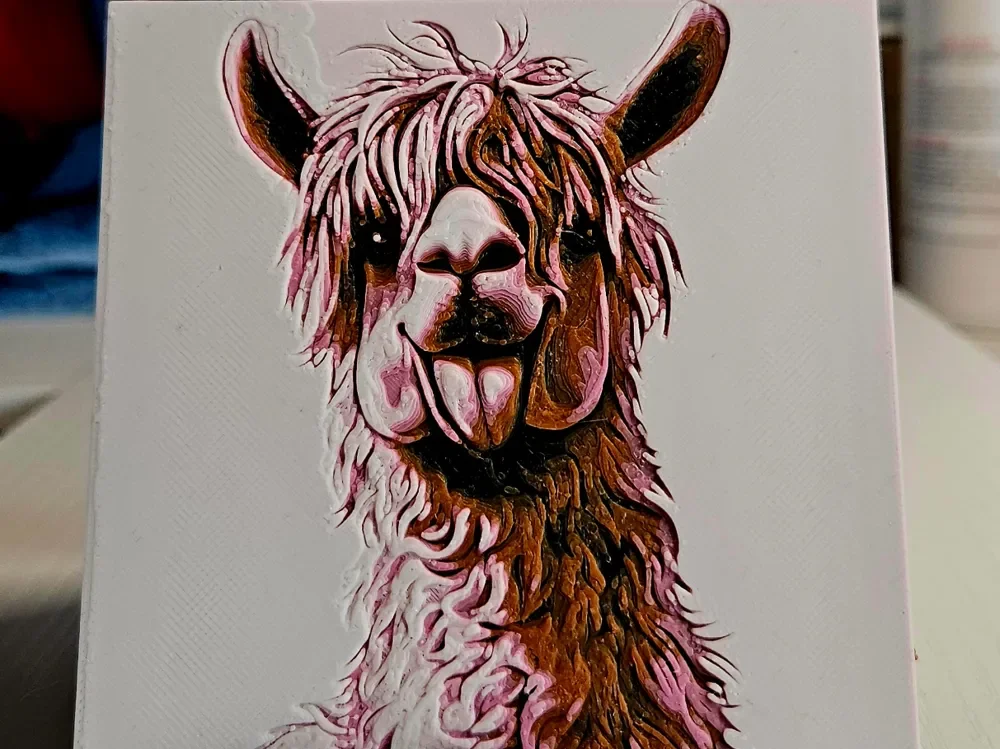 Funny Alpaca by Mano's 3d_Art HueForge model: Funny Alpaca by Mano's 3d_Art