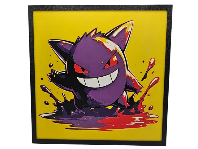 HueForge model: Gengar Splash by BusyKikiBee