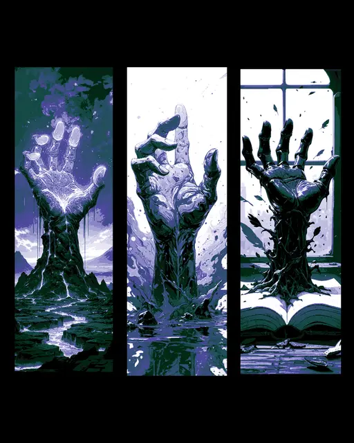 HueForge model: Creation and the hand of humanity - Set of Bookmarks by BooneCo3d
