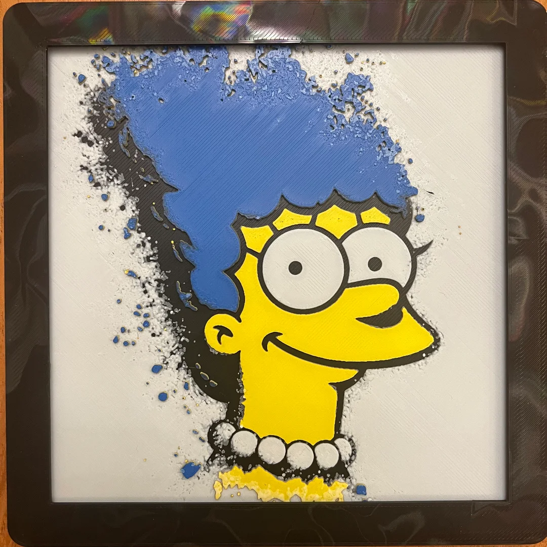 Marge Simpson by JustBe 3D Printing HueForge model: Marge Simpson by JustBe 3D Printing