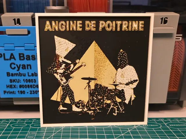 HueForge model: Angine de Poitrine "Vol. II" Album - Hueforge Art by Lumpy3D