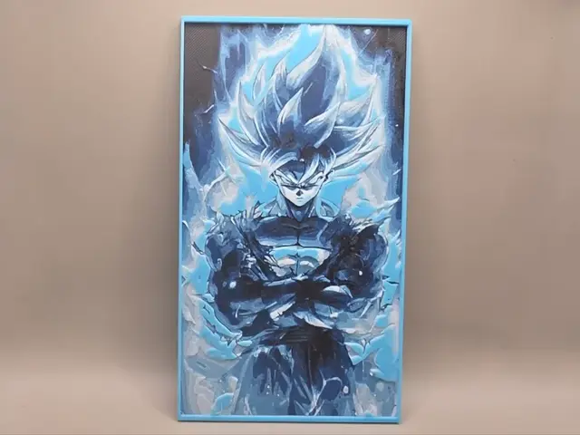 HueForge model: Goku Super Saiyan God Super Saiyan - HueForge by keko