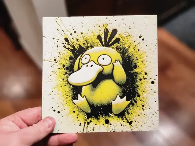 HueForge model: Graffiti Psyduck Hueforge by 3Ree Printing