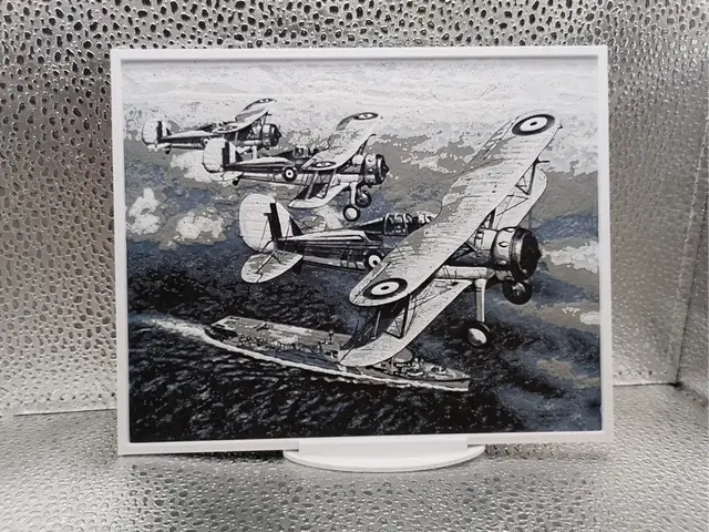 HueForge model: Gloster Gladiator Flying Over HMS Furious hueforge by Borishotch Industries