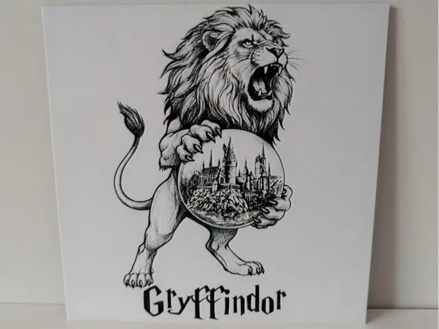 HueForge model: Gryffindor and Hogwarts by 3dGlow