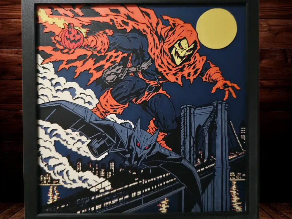 Hobgoblin - Spiderman by Side Quest Hues HueForge model: Hobgoblin - Spiderman by Side Quest Hues