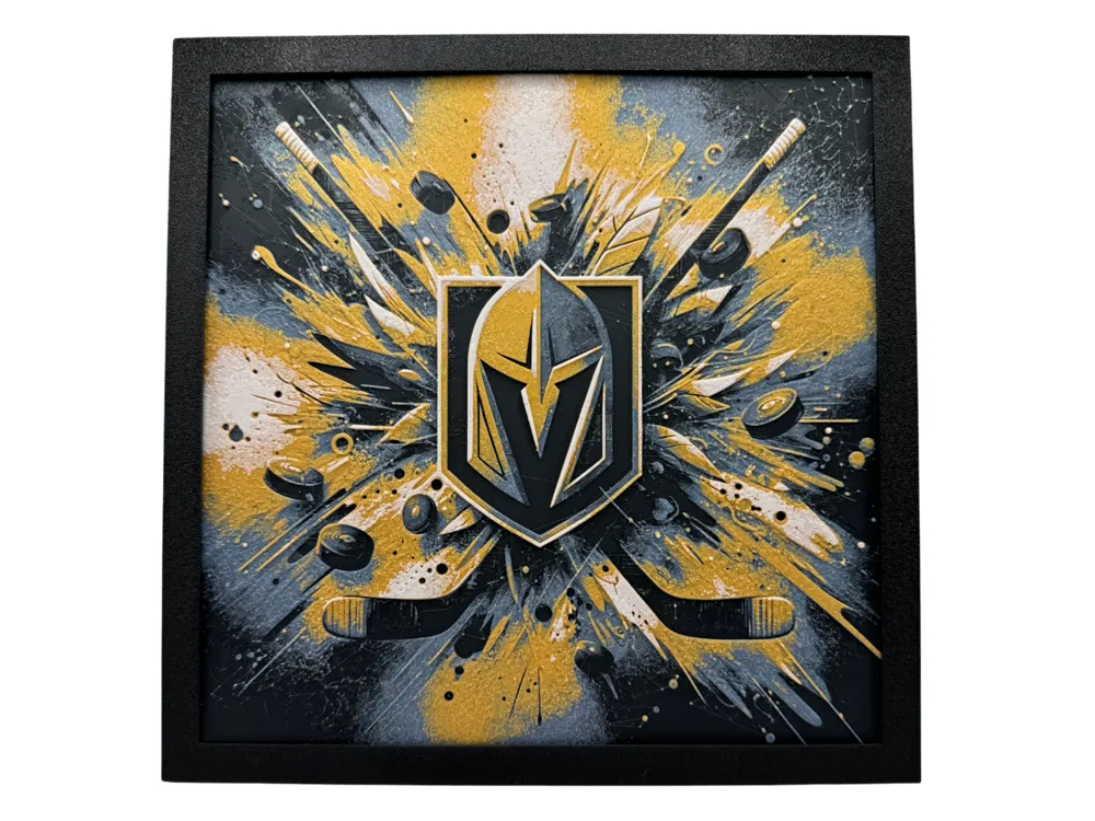 Las Vegas Golden Knights - NHL Hueforge by Canadian Gamer HueForge model: Las Vegas Golden Knights - NHL Hueforge by Canadian Gamer